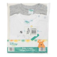 Winnie the Pooh Babyshirts Grau 2er-Pack Langarm hautfreundlich 100% Baumwolle