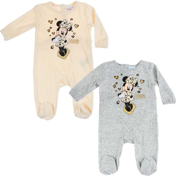 Disney Minnie Maus Baby-Strampler Baby-Outfit kuscheliger Einteiler für Babys