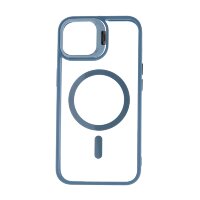 Extra Lens Smartphone Hülle Bumper Handyhülle mit Standfuß kompatibel mit iPhone 16 Hellblau