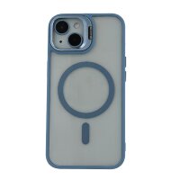 Extra Lens Smartphone Hülle Bumper Handyhülle mit Standfuß kompatibel mit iPhone 16 Hellblau