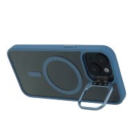 Extra Lens Smartphone Hülle Bumper Handyhülle mit Standfuß kompatibel mit iPhone 16 Hellblau