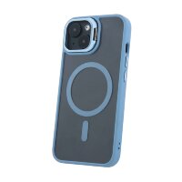 Extra Lens Smartphone Hülle Bumper Handyhülle mit Standfuß kompatibel mit iPhone 16 Hellblau