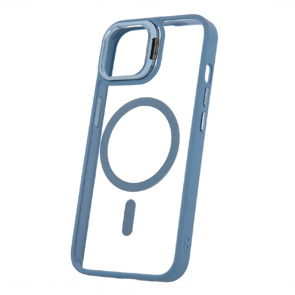 Extra Lens Smartphone Hülle Bumper Handyhülle mit Standfuß kompatibel mit iPhone 16 Pro Hellblau