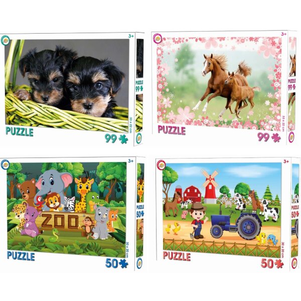 Zoo & Farm Puzzle, Spaßiges Tiermotiv für Kinder