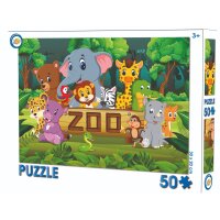 Zoo & Farm Puzzle, Spaßiges Tiermotiv für...