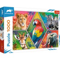 Puzzle mit exotischen Tieren 1000 Teile Abenteuer...