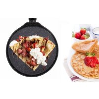 Cheffinger Pfannkuchen Pfanne Anti Haft ø32cm Induktion kratzfest Marmor schwarz