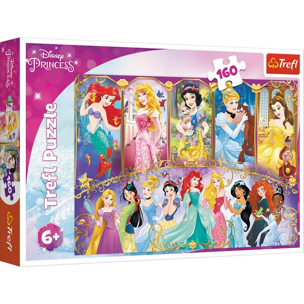 Princess Puzzle für Kinder 160 Teile Entdecke die Träume der Prinzessinnen