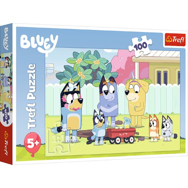 Bluey Puzzle Happy World 100 Teile Spannender Puzzlespaß