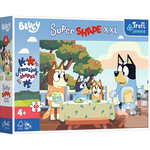 Bluey Puzzle And Friends 60 XXL Teile Riesenpuzzlespaß für Kinder