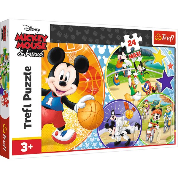 Disney Mickey Muas Puzzle Time for Playing Sports 24 Maxi Teile Kinderpuzzle