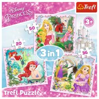 Disney Princess Kinderpuzzle 3-in-1 Puzzle mit je 36,  20...