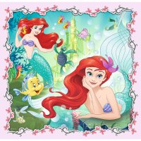 Disney Princess Kinderpuzzle 3-in-1 Puzzle mit je 36,  20 und 50 Teilen für Kinder