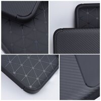 Silikon Hülle Bumper Carbon kompatibel mit SAMSUNG GALAXY S24 FE Schwarz