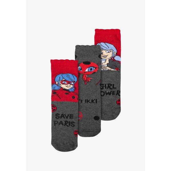 Miraculous Ladybug 3er Pack Sneaker Söckchen Socken für Kinder