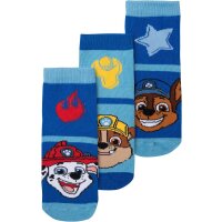 Paw Patrol Socken für Jungen - Kinder Sneaker Kindersocken Söckchen Blau (3er Pack)