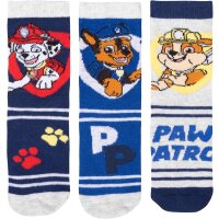 Paw Patrol Socken für Jungen - Kinder Sneaker Kindersocken Söckchen Blau (3er Pack)