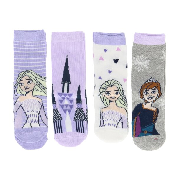 Disney Frozen Sneaker Socken 4er-Pack Zauberhaft für Kinder Söckchen