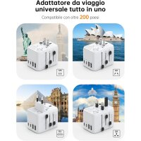 Ladegerät Universal-Reiseadapter International mit 2...