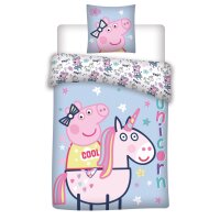 Peppa Pig Bettwäsche-Set – Bettbezug 135x200...