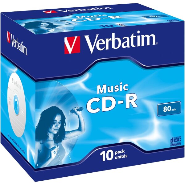 Verbatim Audio CD-R Rohling 80Min – 10er Pack im Jewelcase