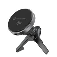 FORCELL F-GRIP Rapid Charge Autohalterung 15W induktives Laden, kompatibel mit MagSafe, grau