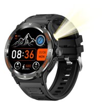 HD AMOLED Bildschirm Smartwatch - Schwarz