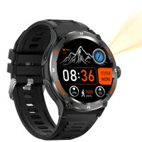 HD AMOLED Bildschirm Smartwatch - Schwarz