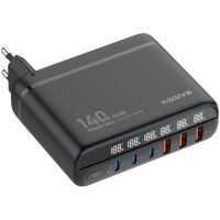 140W GaN Schnellladegerät 3x USB-C und 3x USB-A...