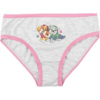 Paw Patrol Panty für Mädchen - Kinder Unterhose Slip Unterwäsche Rosa/Grau (4er Pack)