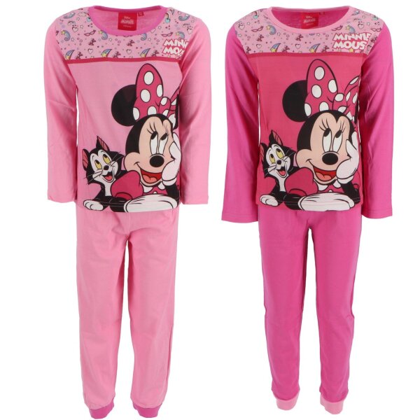 Disney Minnie Maus Pyjama aus  Baumwolle – Bequemer Schlafanzug und Nachtwäsche für Kinder