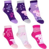 Peppa Pig Kinder Socken - 3er Pack Sneaker Strümpfe...