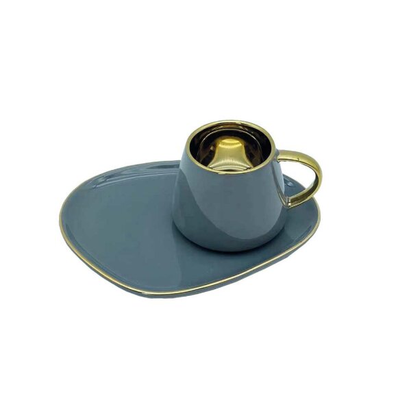 Schäfer Kaffee-Service 12-tlg. Kaffee-Set 190 ml Tassen in Anthrazit