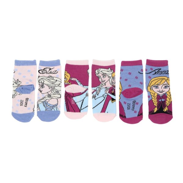 Frozen 3er-Pack Socken – Kinder Strümpfe & Söckchen mit Elsa & Anna