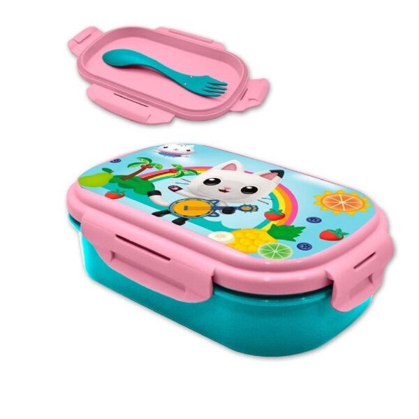 Gabbys Dollhouse Lunchbox mit Besteck – Perfekte Bento-Box für Kinder