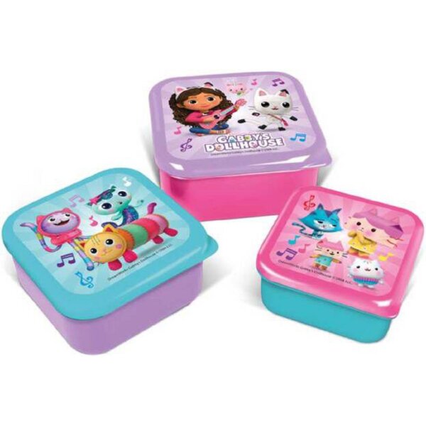 Gabbys Dollhouse 3-in-1 Snack Box Lunchbox Brotdose