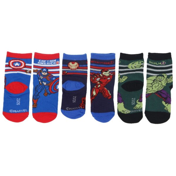 Marvel 3er-Pack Socken Avengers Söckchen