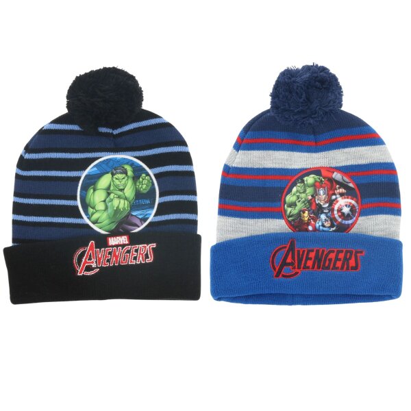 Avengers Wintermütze mit Bommel – Coole Onesize Mütze für Kinder