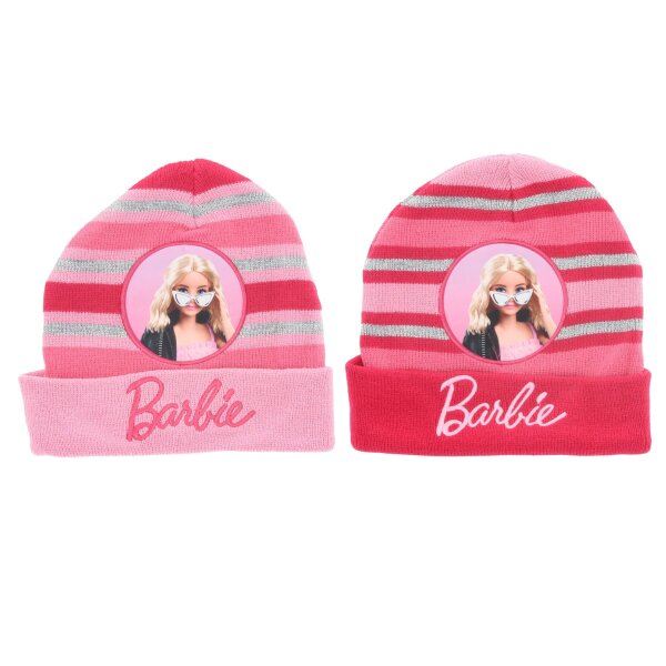 Barbie Kinder Mütze Kuscheliges Warm Acryl mit Logo auf der Vorderseite