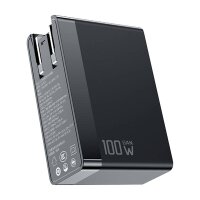 GaN Mcdodo CH-8101 Pro universelles UK/US/EU-Reiseladegerät/Adapter, 100 W, 2 x USB-C, USB-A (schwarz)