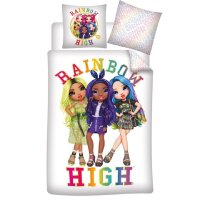 Rainbow High Kinderbettwäsche Set – 140x200 cm...