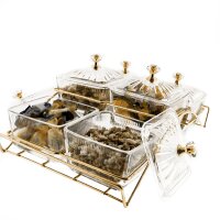 Luxuriöses Snackschalen-Set Glasbehälter mit...