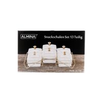 Luxuriöses Snackschalen-Set Glasbehälter mit Deckeln und goldenem Ständer