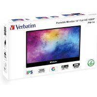 Verbatim Tragbarer Full HD Monitor 14" – Ultraflach mit IPS und HDR-Technologie