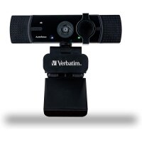 Verbatim AWC-03 4K Webcam mit Autofokus – Drehbar und mit integrierten Mikrofonen für klare Video-Meetings