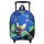 Sonic 3D Trolley-Rucksack für Kinder Praktische Tasche mit Rollen