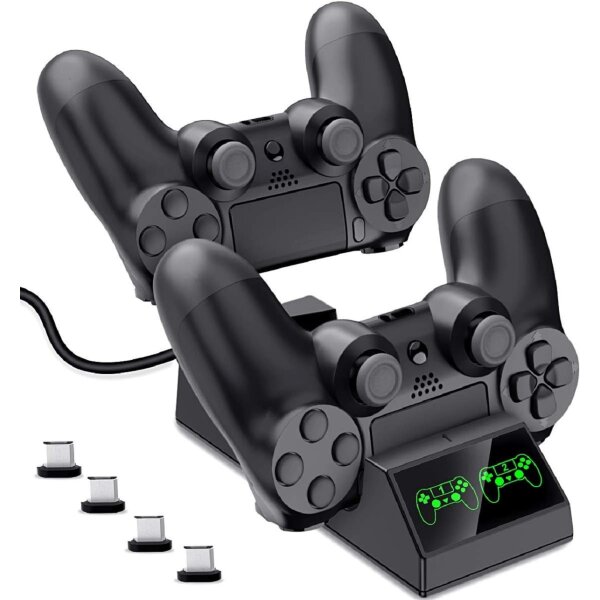 PS4 Controller Ladestation – Dual USB Schnellladestation mit LED-Anzeige