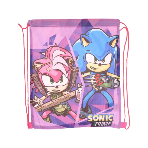 Sonic Turnbeutel Tasche Sonic und Amy Illustration für Schule und Sport