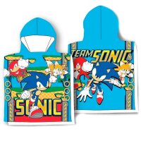 Sonic Kinder Badeponcho (100 cm) – Flauschiger...