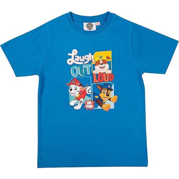 Paw Patrol T-Shirt für Jungen Oberteil Kurzarmshirt für Kinder größe 122/128